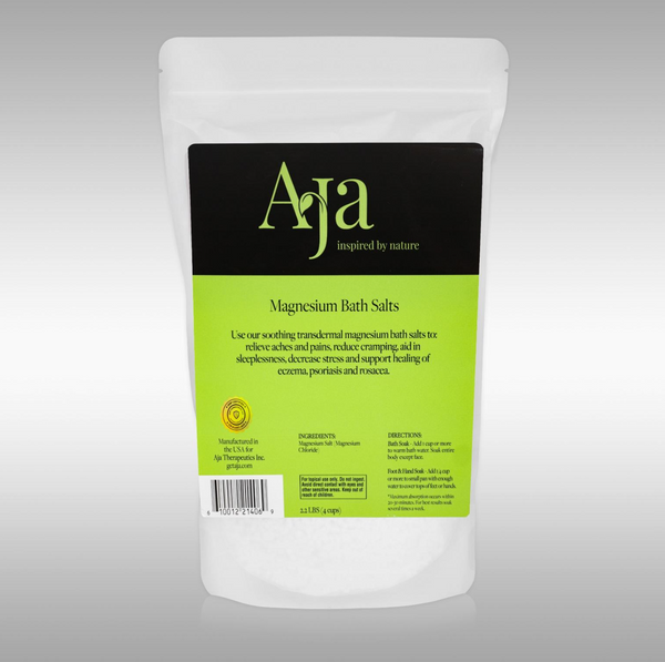 Aja Magnesium Bath Salts - Natural Ache and Soreness Relief - Dead Sea Magnesium